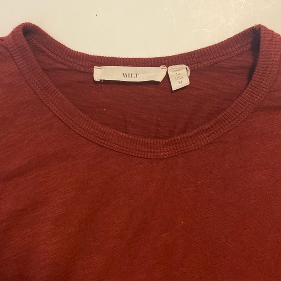 Wilt maroon bell sleeve top size M - Picture 5 of 7